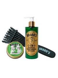 1 Brabo's Pomada Premium + Brabo's Escova + Shampoo 2 em 1  [FRETE GRÁTIS]