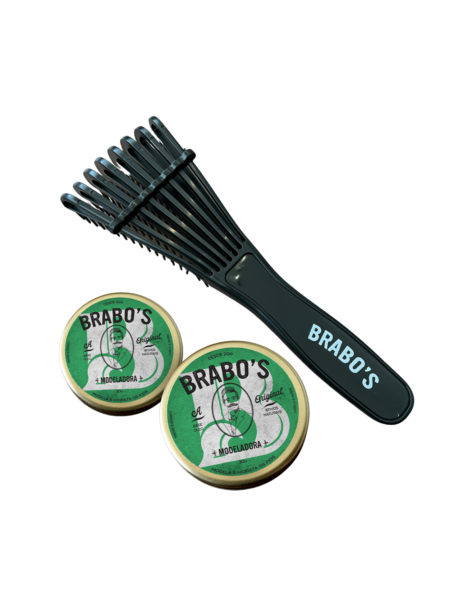 COMBO 2 Brabo's Pomada Premium + Brabo's Escova [FRETE GRÁTIS]