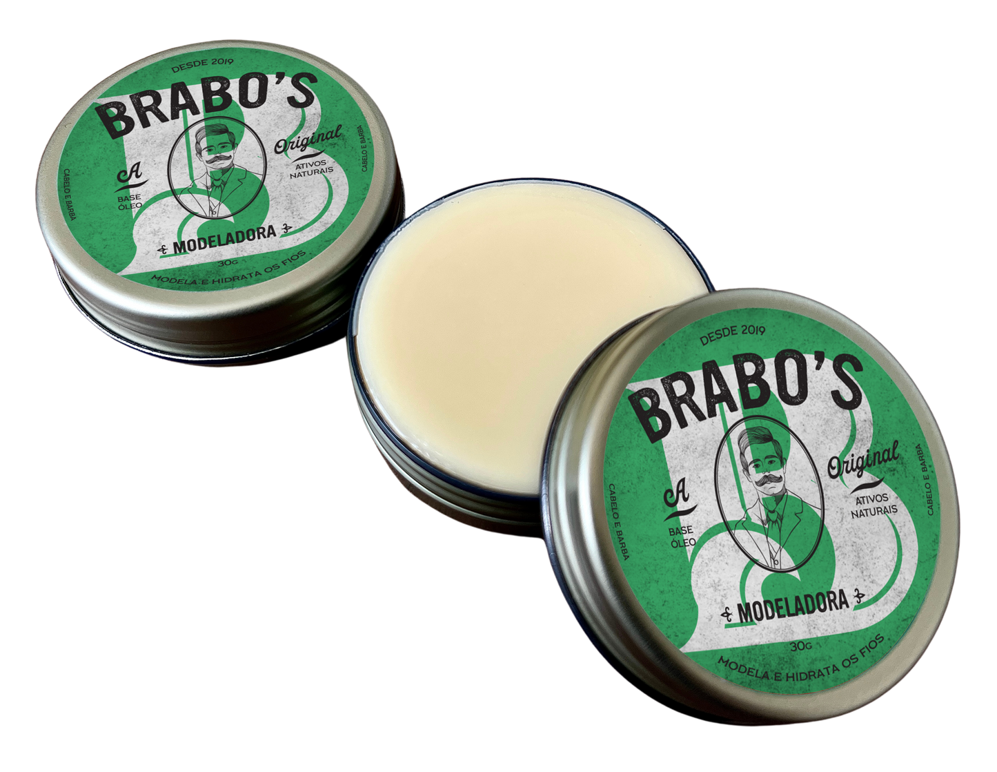 COMBO 2 Brabo's Pomada Premium + Brabo's Escova + Shampoo 2 em 1 [FRETE GRÁTIS]