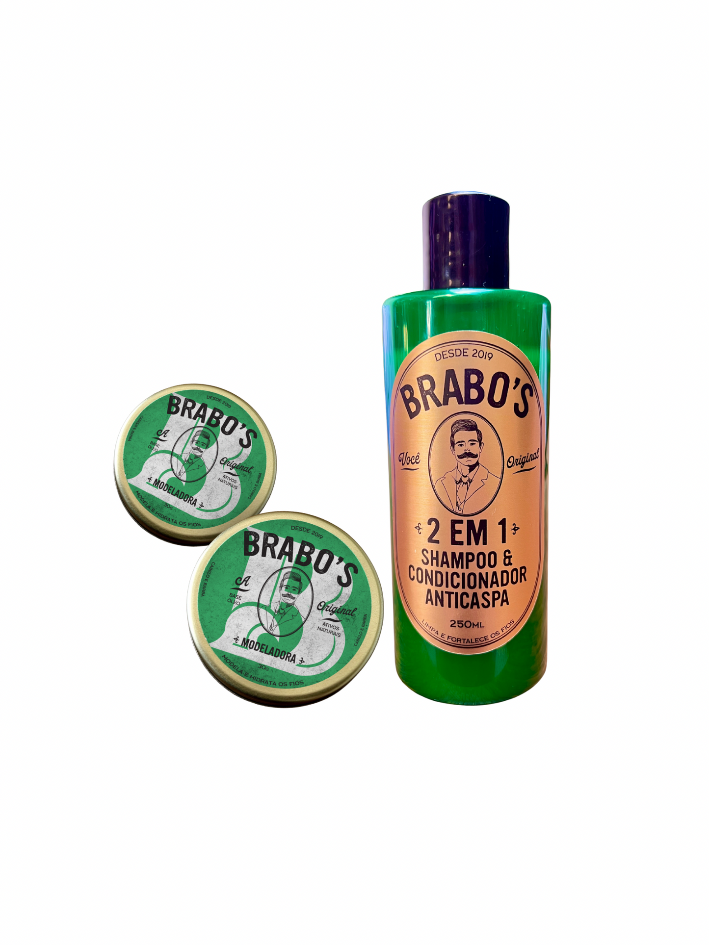 COMBO 2 Brabo's Pomada Premium + Shampoo 2 em 1 [FRETE GRÁTIS]